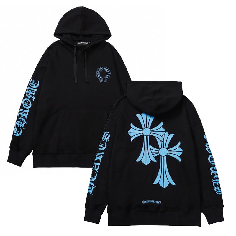 820 CHROME HEARTS 2025 Podzim a Zima Nová Nadměrná Velikost Klasický Styl Logo Mikina s Kapucí, Vhodná pro Páry