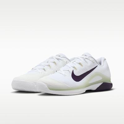 Nike Court Air Zoom Vapor 12 HC Weiß Volt Dunkle Rosine
