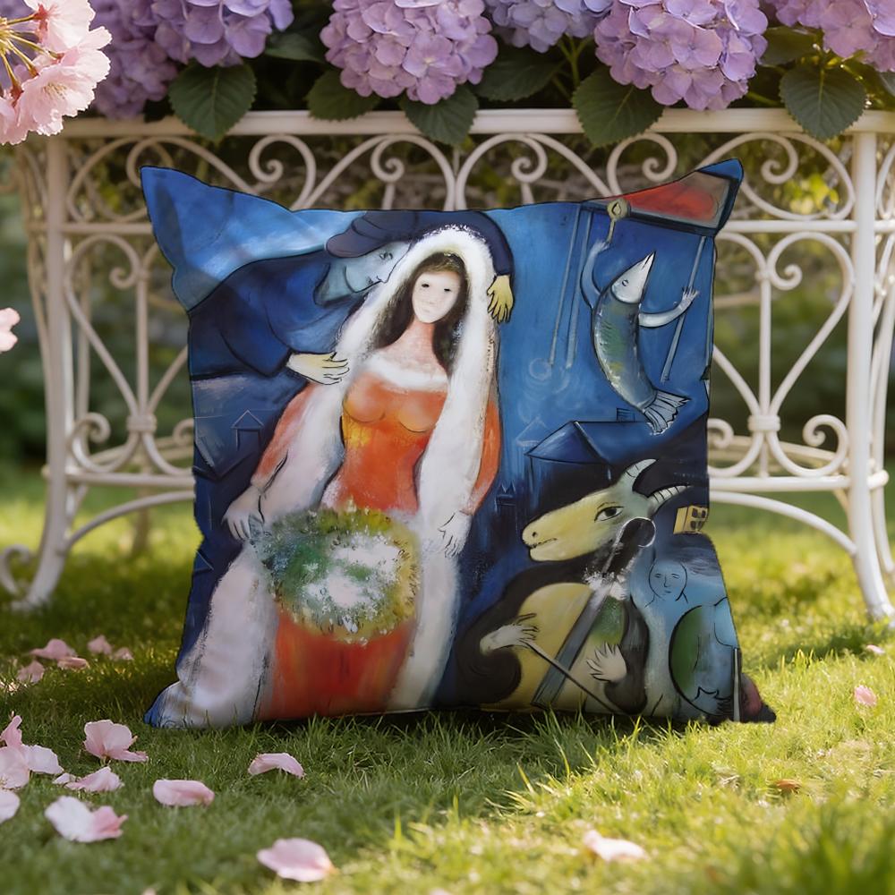M-Marc C-Chagall Paintings Cushion Cover Home & Car Dual-Scene Pillow Cover: Reversible for Premium Comfort