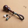 Handcrafted Sandalwood Gourd Keychain Pendant for Men, Women, and Couples