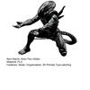 Alien Pen Holder for Desk 3D Printed Pencil Display Stand Kneeing Alien Desktop