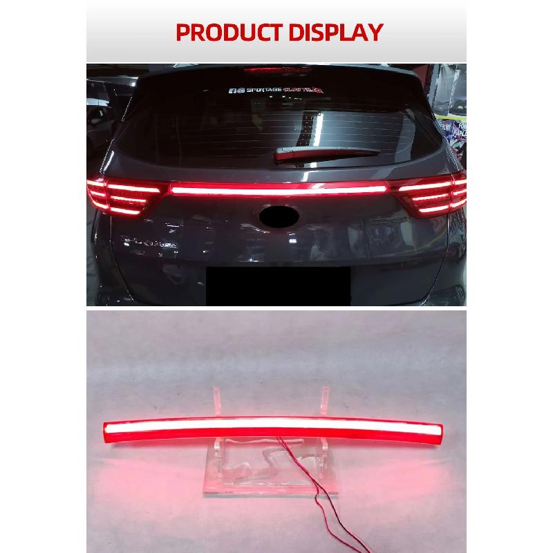 1 PZ Per Kia KX5 / Sportage IV (QL) 2019 2020 Paraurti Posteriore Fanale Posteriore LED Rosso Riflettore Lampada Freno Segnale di Avvertimento 15-18