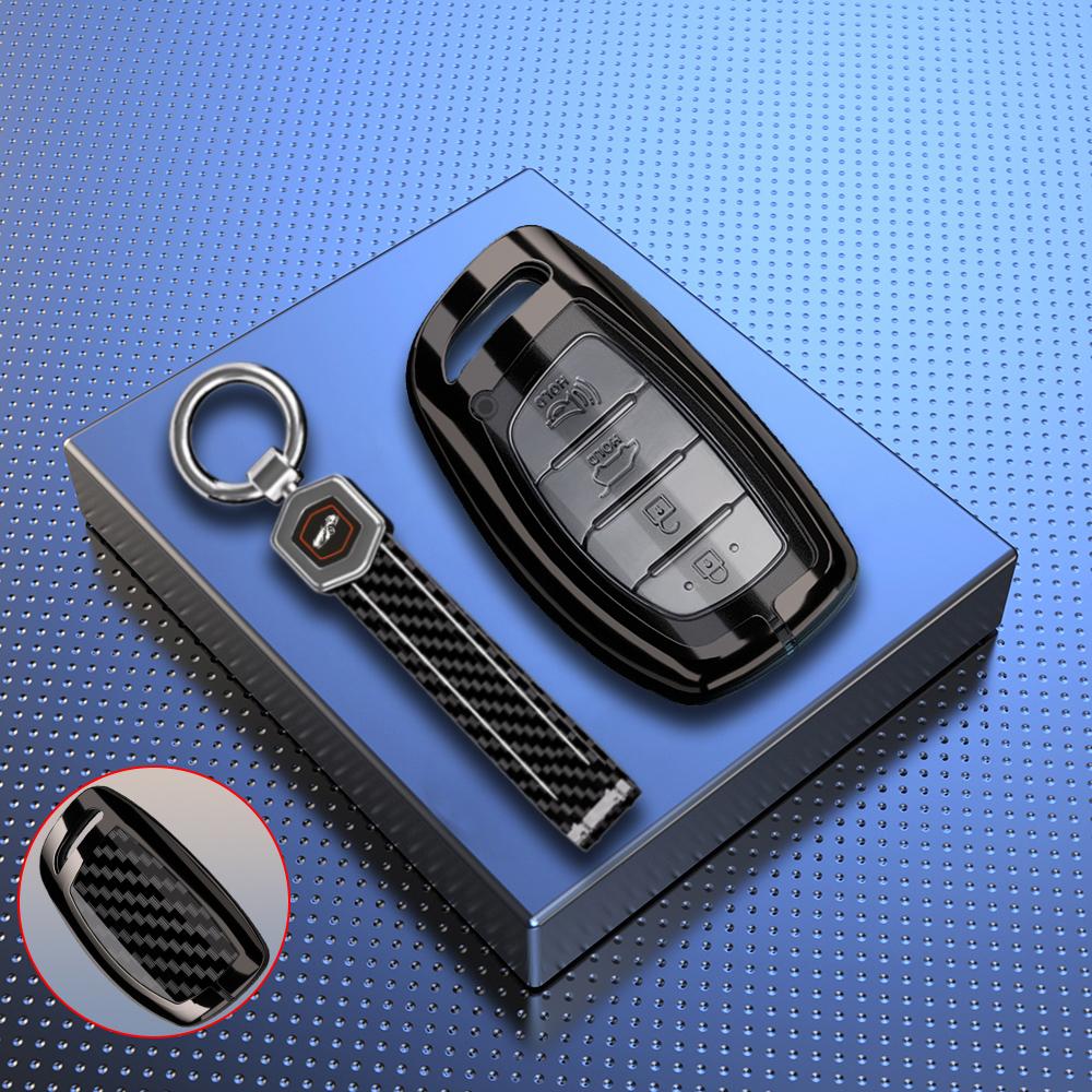 Zinc Alloy Car Key Case For Hyundai Ix35 I40 I20 I10 Tucson Elantra Creta Sonata Ioniq Accent Creata Smart Remote Fobs Cover