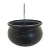 6 Piece Plastic Witch Cauldron Bucket Black Candy Container Treats Bowl for Halloween Party Supplies DIY Craft Decors