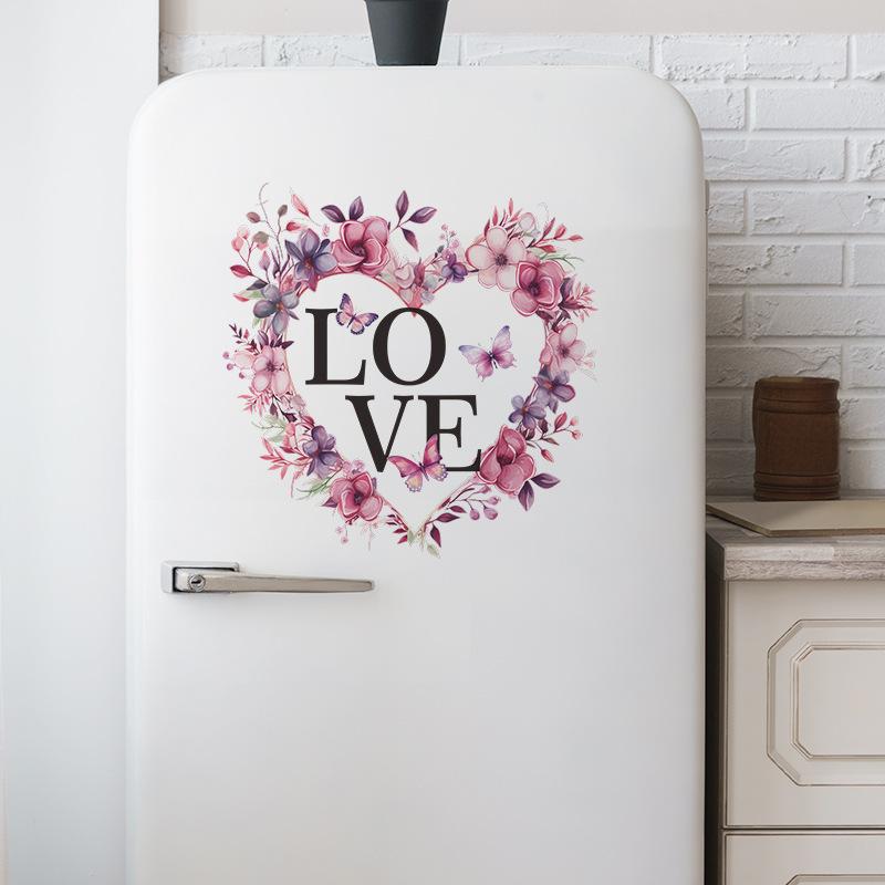 Valentinstag LIEBE Kranz der Liebe Schlafzimmer Wohnzimmer Veranda Heimverschönerung Dekoration Wandaufkleber