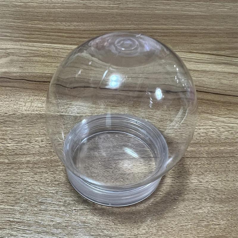 10Pcs 140ml Round Plastic Can Bulb Type Transparent Can Crystal Mud Plastic Can Plastic Bottle
