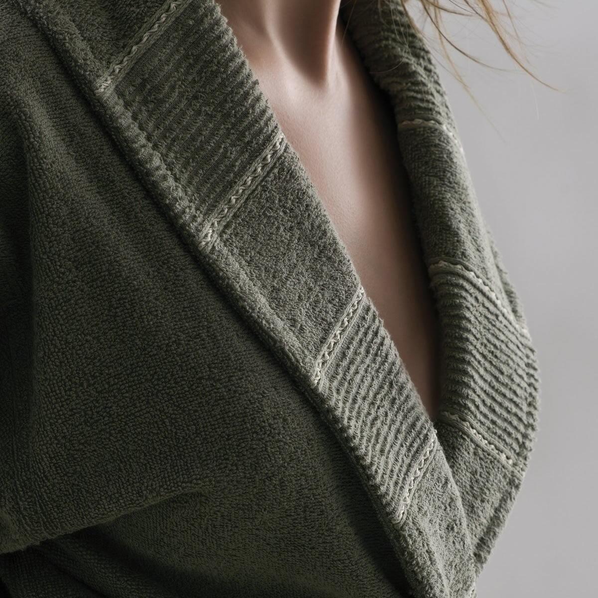 

COTTONMANIA Carmine Robe Olive-Очень мягкий, современный и особый дизайн 100% хлопок Унисекс Халат Salyaka