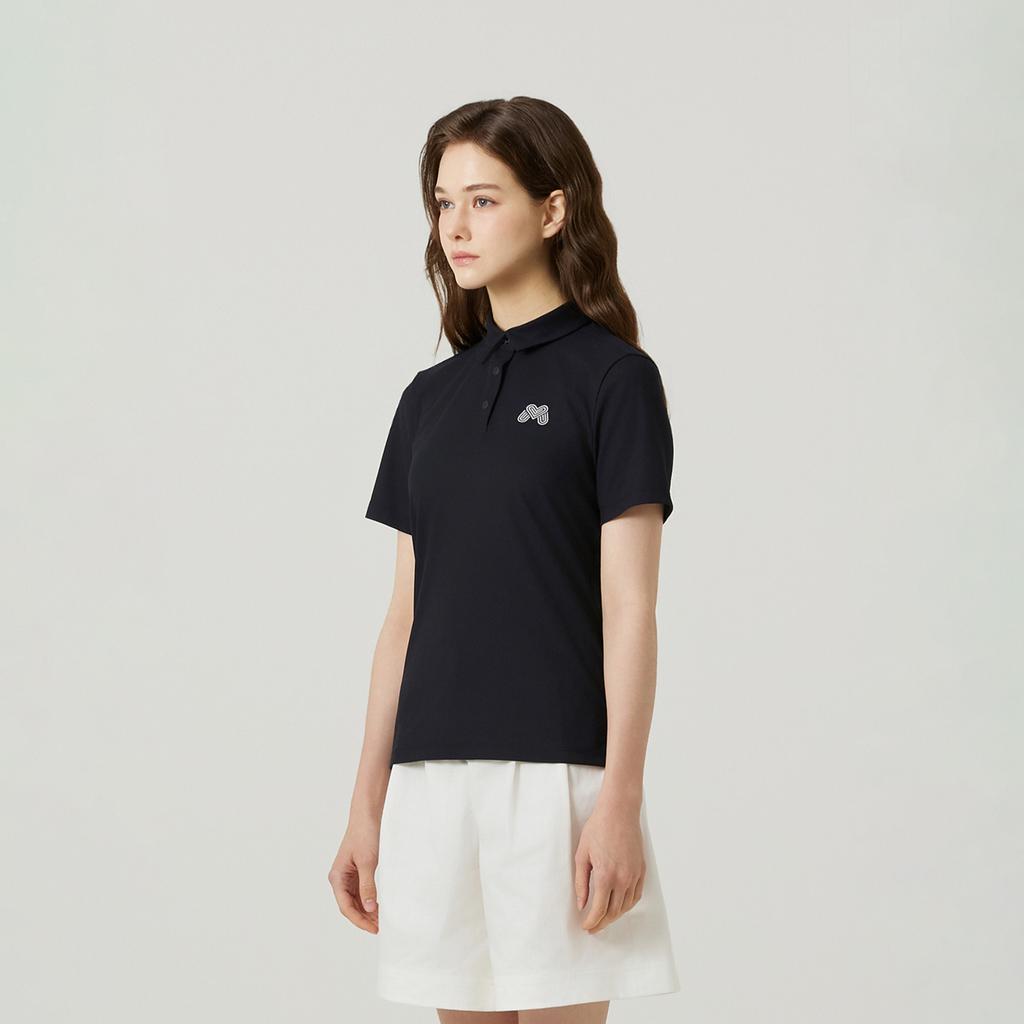 MARTINE GOLF M Basic Fit Half Sleeve T-Shirts_Black