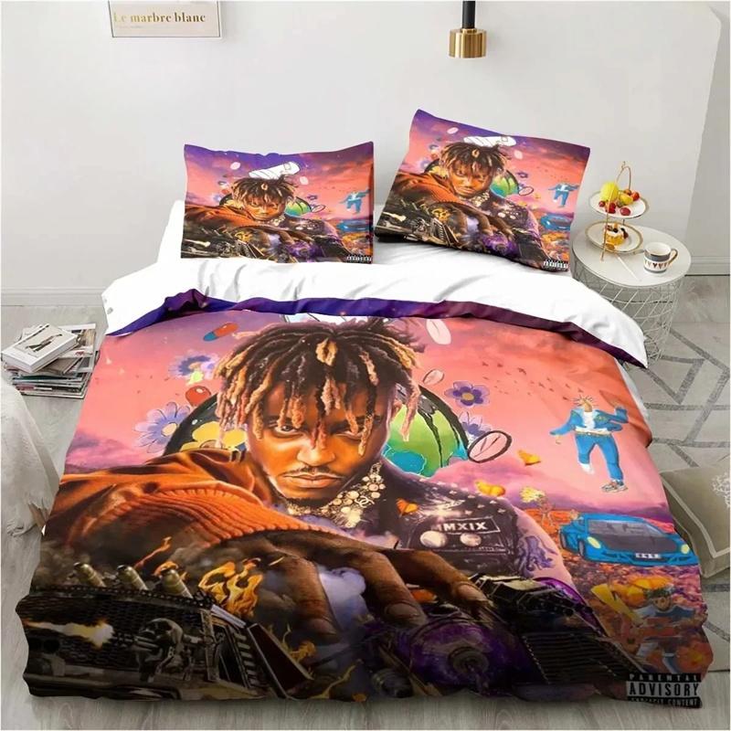 Rap Singer Juice Wrld 3D Print Bedding Set Single Twin Full Queen King Size Bed Set Adult Kid Bedroom Bedding Gift