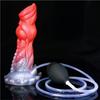 Ejaculating "Dragon" Style Dildo — Silicone dildo featuring an oversized fantasy creature/alien beast design with a "horse knot" structure.