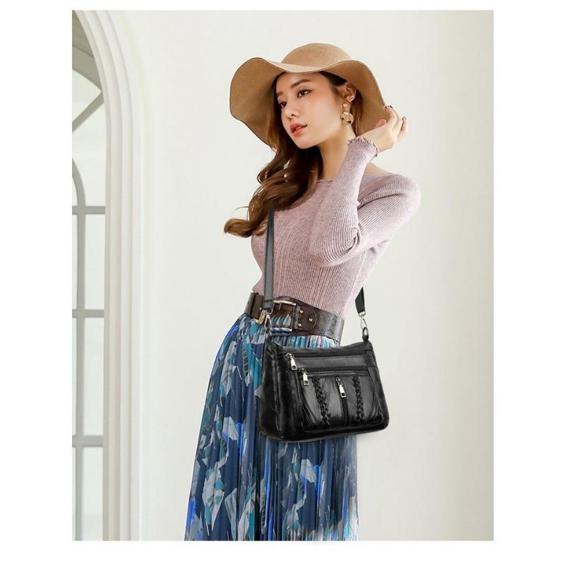 PU Leather Shoulder Crossbody Bag with Large Capacity