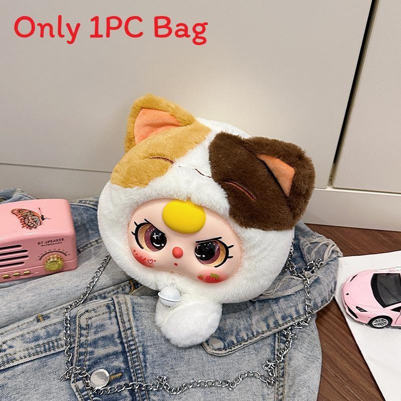 Baby Cat Three Themed Plush Shoulder Bag Outdoor Crossbody Bag Handbag Cute