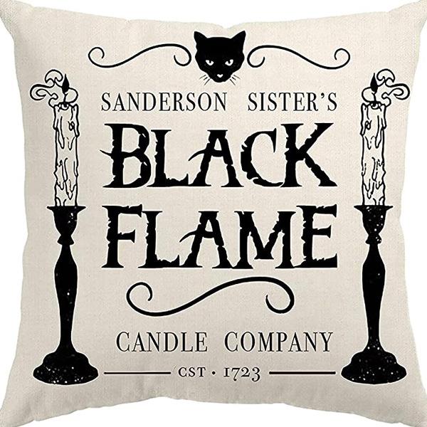 Halloween Pillowcase Devil Cartoon Linen Pillow Print Home Sofa Pillowcase Cushion