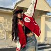 Women's American Retro Baseball Jacket - College Style Spring/Autumn Outerwear