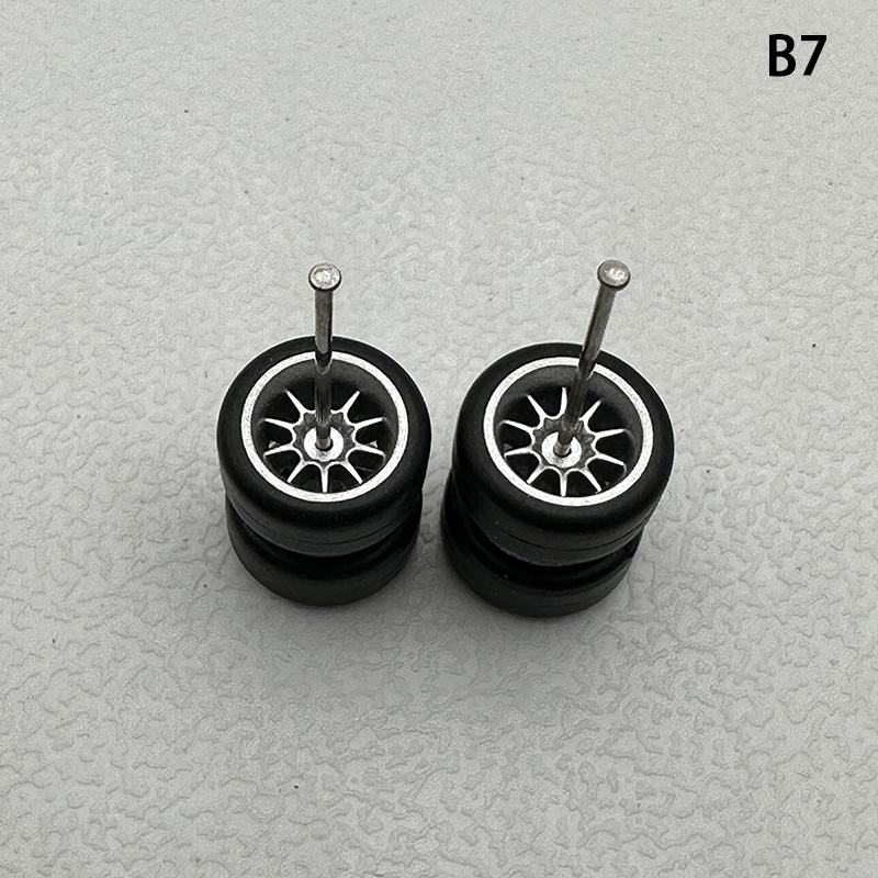 Yenilikçi Abs Temel Modifiye Parçalar Araç Oyuncak Hotwheels Tomica Mini Gt İçin 1 Set 1/64 Model Araba Lastikleri Kauçuk Lastikli