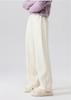 Vasarhely Straight Medium Elastic Solid Spring Women's Fleece-Lined Pants, Thick, Warm, Casual, Waist, Color, Leg-Lengthening, Slimming, Fall, Winter,