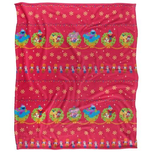 Sesame Street Furry Friends Forever Silky Patterned Supersoft Blanket