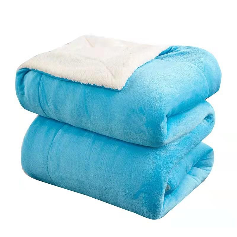 Coral Simplified Fleeces Blanket Thickened Double Layer Lounge Bed Supplies