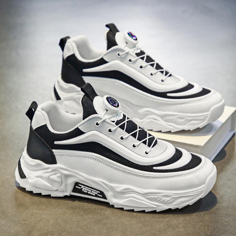 

Men s shoes summer breathable mesh lightweight running sports trendy shoes non-slip men s one-pedal rotating buckle casual shoes 39