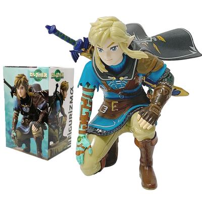 Legend of Zelda Kingdom Tears Squatting Position Link Handmade PVC Model Game Peripheral Handmade Model Doll Desktop Ornament