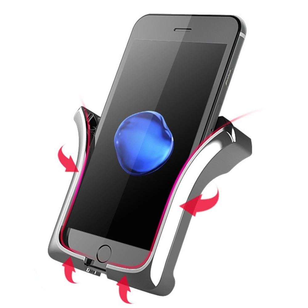 Car Phone Holder Stand For Car Air Outlet Mount Cell Phone Support Mount Black