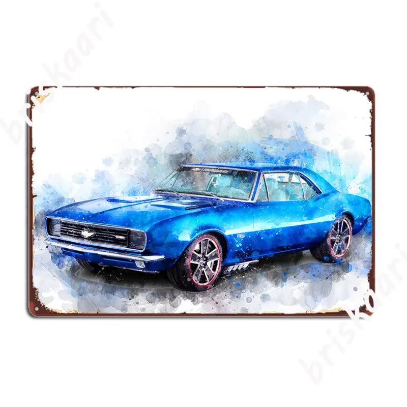 Classic Car Metal Sign Club Party Bar Cave Mural Painting Vintage Tin sign Poster 20X30CM