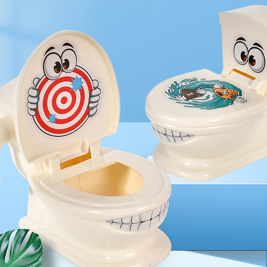Two Person Interactive Catapult Throwing Toilet Bowl Battle Tabletop Coordination Parent-Child Game Catapult Toy