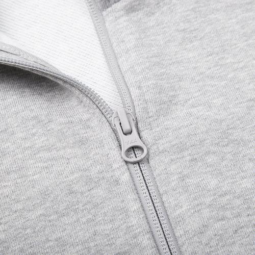 adidas men's solid color stand-up collar zip-up casual long-sleeve jacket, gray