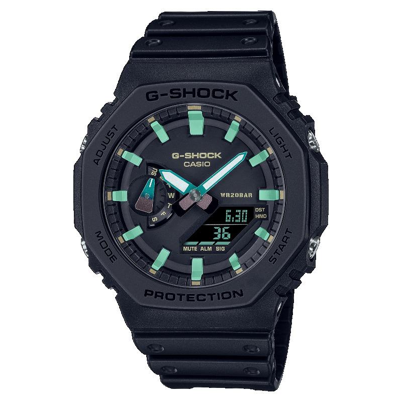 

Casio G-SHOCK Men s Resin 200M Water Resistant Analog Shock Resistant Quartz Watch GA-2100RC-1A чёрный