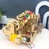 AIJUYE Wood 3D Wooden Gear Craft 3D Electric Marble Ball Rolling DIY Educational For Elementary School Students Puzzle, Puzzle, Puzzle, Toy, Kit,