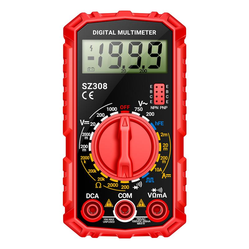 SZ308 1999 Counts Digital Multimeter Square Wave Tester Buzzer HFE Triode AC/DC Voltage Current Resistance Test Tool