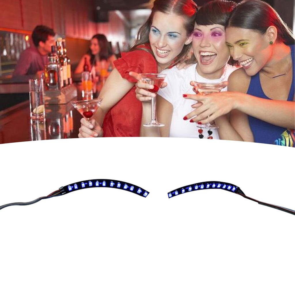 LED False Eyelashes Light Lightweight Stylish Reliable Luminous False Eyelashes Light for Party Bars Nightclubs
