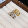 Zirconia Open Ring: Unique Nose Design for Women - High-End, Trendy Index Finger Jewelry.