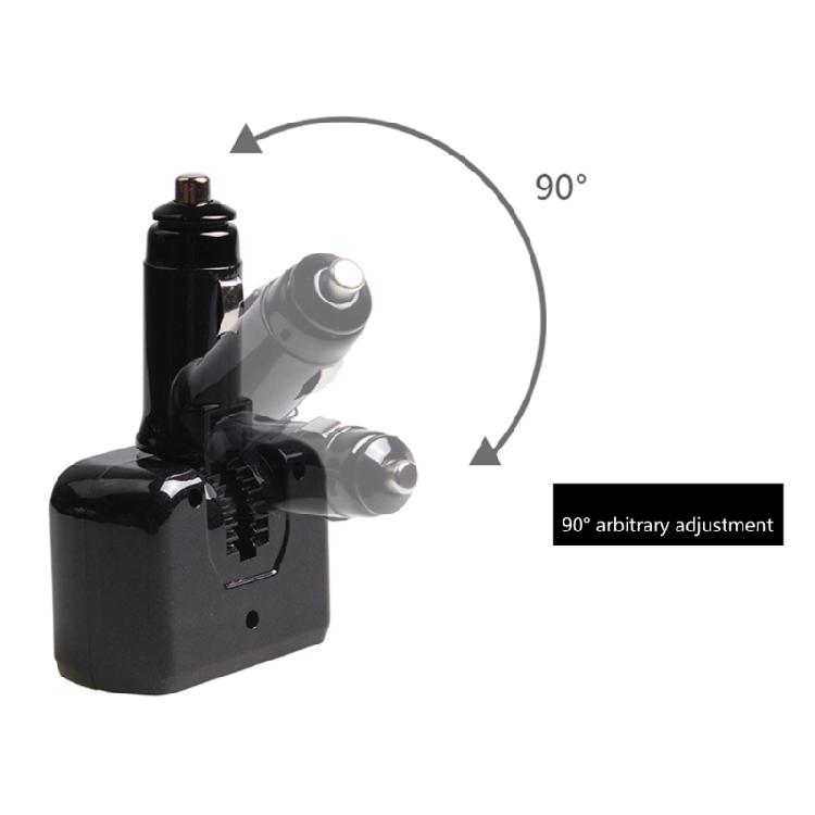 12V-24V Car Power Lighter Socket Charging Splitter Adapter with LED Light for Mobile Phones Driving Recorder