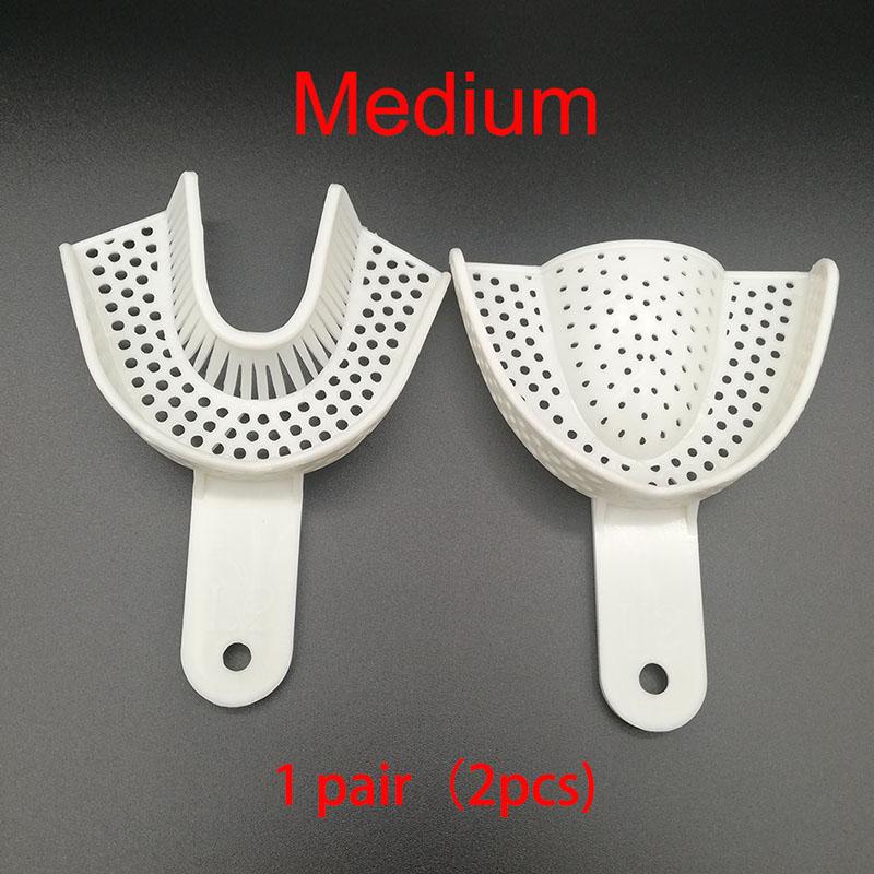 Dental Impression Plastic Trays Without Mesh Tray Teeth Holder Dentist Tools Lab Material