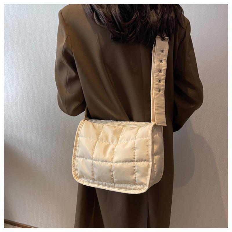 Women's Bag Minimalist Bag Plaid Tote Bag Crossbody Bag Solid Color Casual Bag
