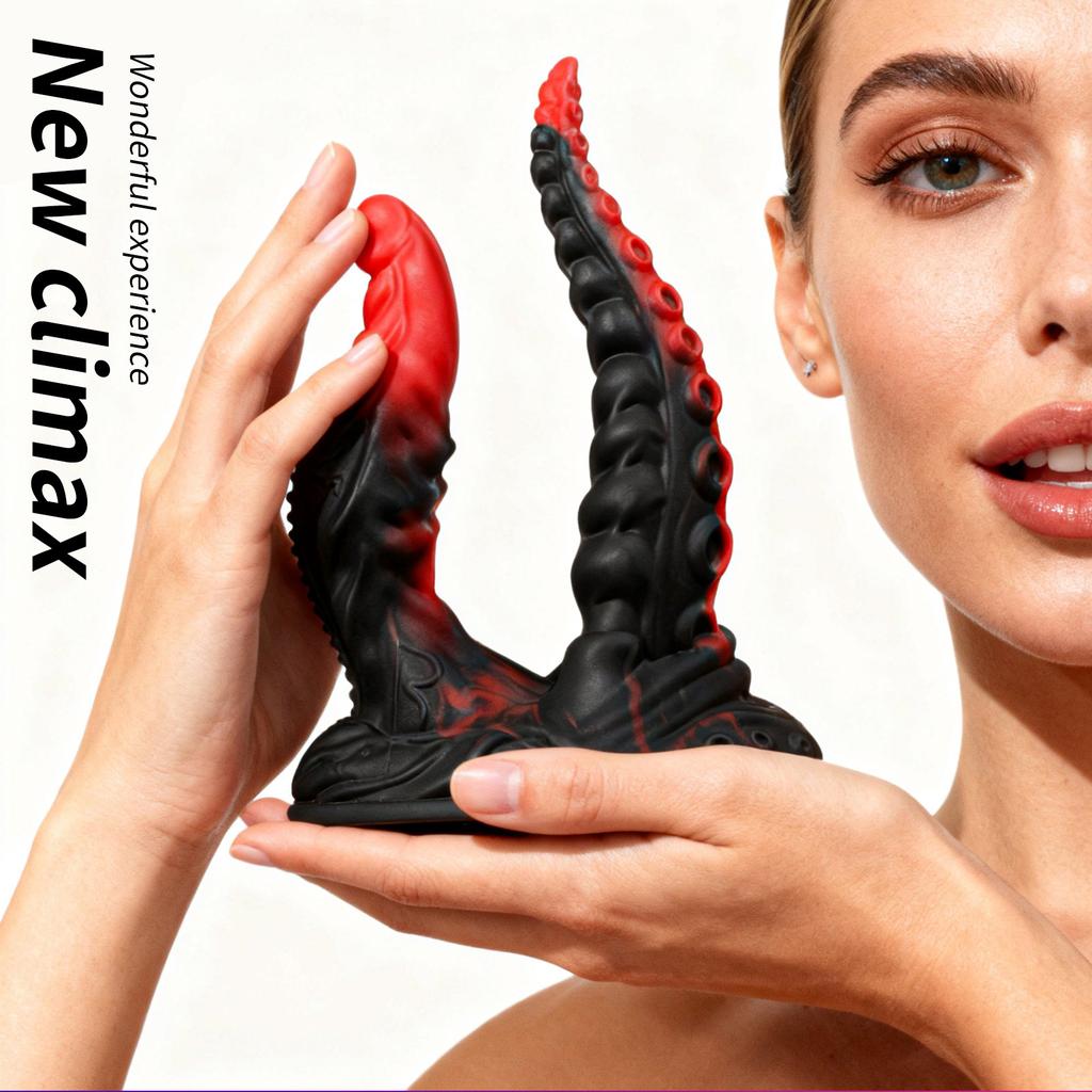 Alien Animal Penis Double Headed Masturbator Silicone Double Tentacle For Two Men And Women In The Backyard Adult Sexual Products