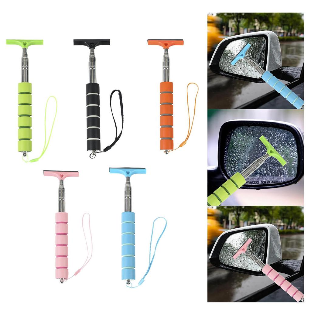 Automatisk spegel-skrapare, Långt handtag för rengöring av spegel