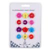 12Pcs/Set Wine Glass Charms Silicone Solid Color Drink Marker Cup Labels Tag