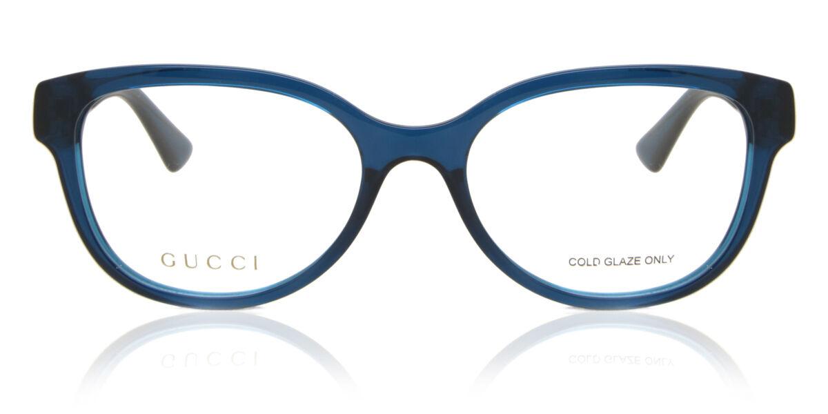 Gucci Gg1115o 003 Women Eyeglasses Shiny Transparent Blue/53-17-145