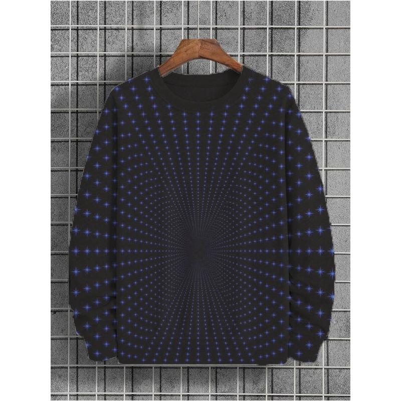 Autumn Men's Sweatshirt 3d Abstract Picture Long-Sleeved Printed Top Oversized O-Neck Pullover For Men Street Sweatshirt T-Shirt