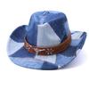 Retro cowboy top hat advanced sense photography concave shape simple old western cowboy hat travel vacation jazz hat