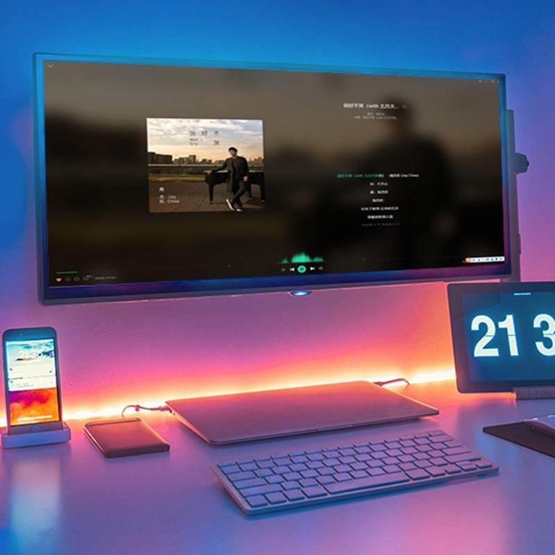 Rgb Usb Led Strip Full Set Desktop Computer Pc Screen Backlight Monitor 1m 5m Eu Us Uk Au Plug Kit At Affordable S Free Real Reviews With Photos Joom Rgb Usb Led Strip Full Set Desktop, Led Desktop Computer Set