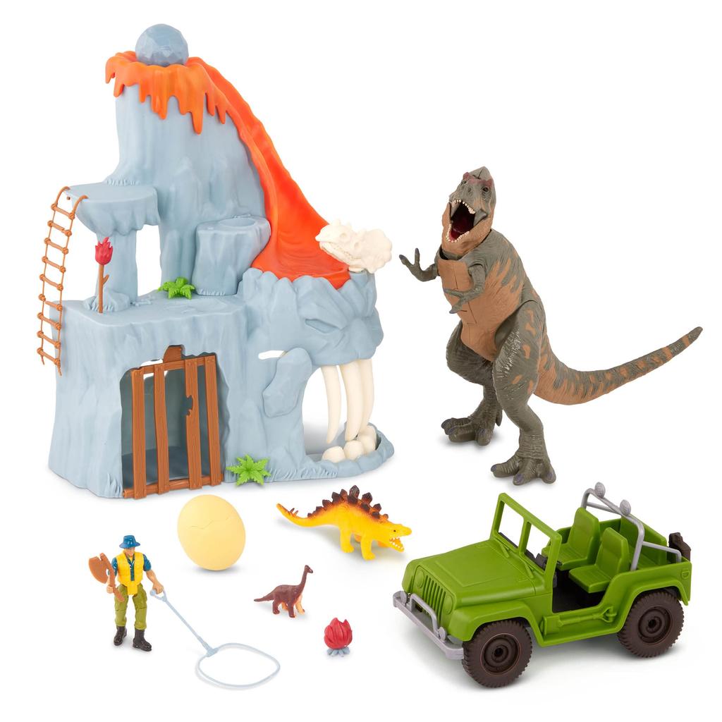 Terra by Battat Lava Mountain Adventure Dinosaur Toy Dinosaur Figure Toy Dinosaur Present Lava Mountain Tyrannosaurus Ages T-Rex 3+