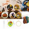 Halloween Cross Kit with Pumpkin and Pattern for Beginners DIY Hanging Ornament
