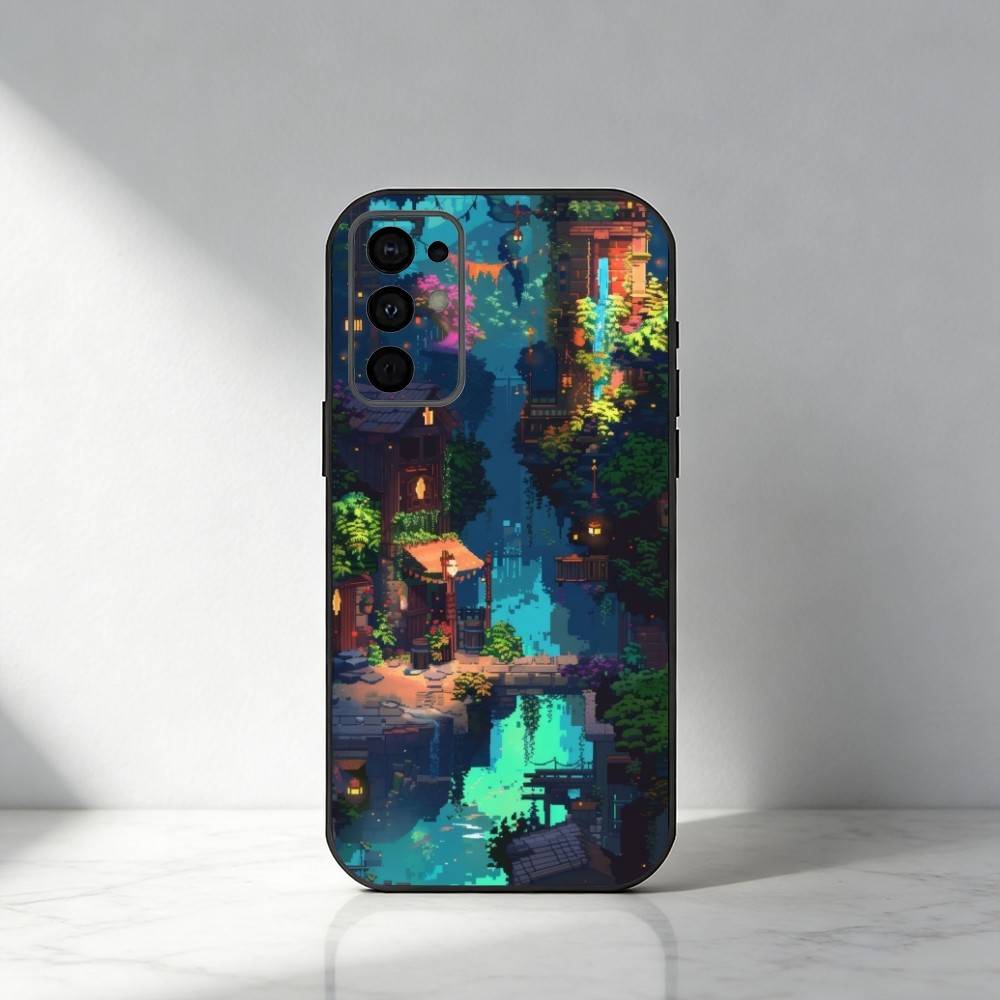 

Pixel Style HD Printed Phone Case For Samsung S25,S24,S21,S22,S23,S20,Ultra,S26,Plus,Fe,Note,5G Black Cover Samsung S235G
