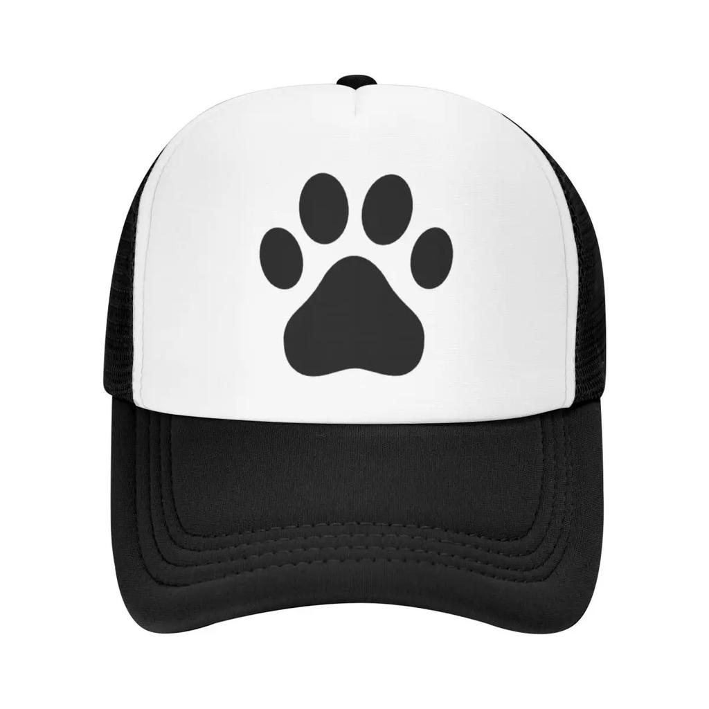 Custom Cool Dog Paw Pattern Baseball Cap Hip Hop Unisex Womens Adjustable Pet Lover Trucker Hat Summer Personalized Dad Hat