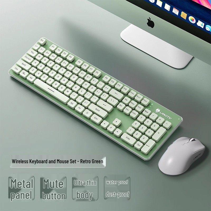 Langtu Silent Wired Mechanical Keyboard and Mouse Set for Office Use - Men & Women