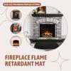 2025+ Semicircular Fireplace Fireproof Mat Fireplace Flame Retardant Mat Fireplace Insulation Blanket