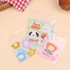 100Pcs 7X7+3Cm 10X10+3Cm Cute Cartoon Animal Printed Plastic Self-Adhesive Bags Cookie Biscuits Snack Package For Home Bakeries